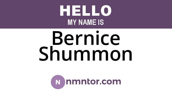 Bernice Shummon