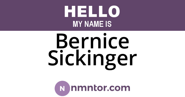 Bernice Sickinger
