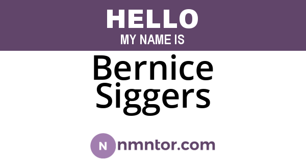Bernice Siggers