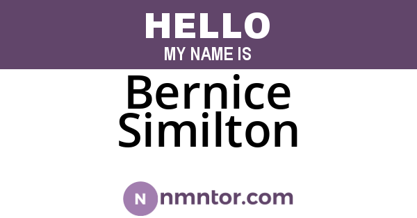 Bernice Similton