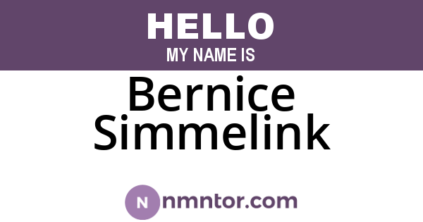 Bernice Simmelink