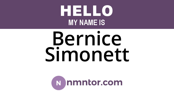 Bernice Simonett