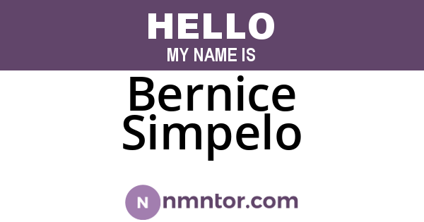 Bernice Simpelo