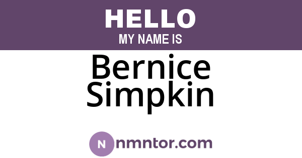 Bernice Simpkin
