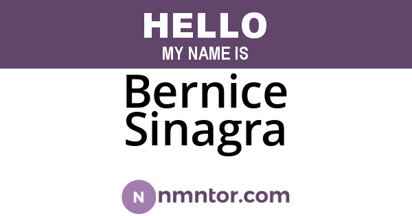 Bernice Sinagra