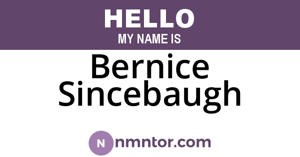 Bernice Sincebaugh
