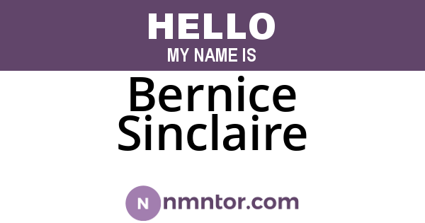 Bernice Sinclaire