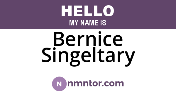 Bernice Singeltary