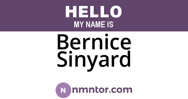 Bernice Sinyard
