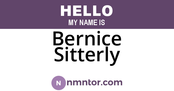Bernice Sitterly