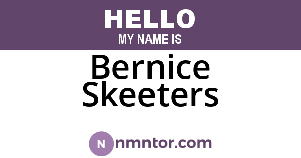 Bernice Skeeters