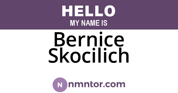 Bernice Skocilich