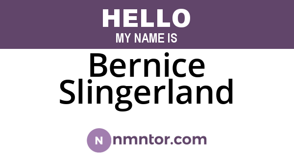 Bernice Slingerland