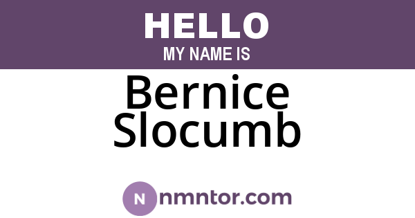 Bernice Slocumb