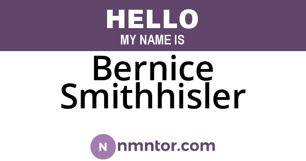 Bernice Smithhisler