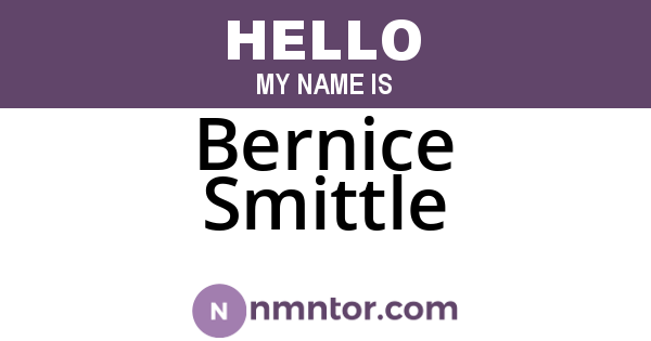 Bernice Smittle