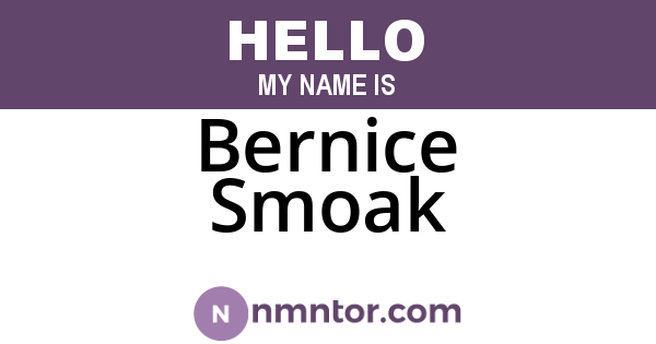 Bernice Smoak
