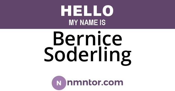 Bernice Soderling