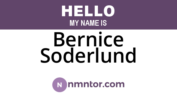 Bernice Soderlund