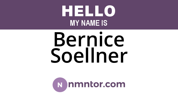 Bernice Soellner