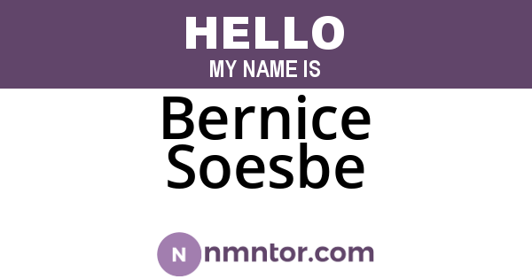 Bernice Soesbe