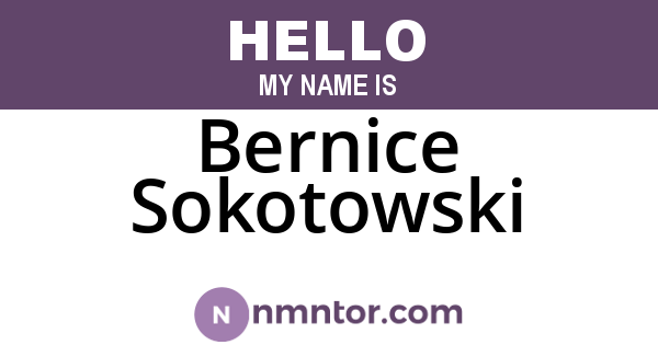 Bernice Sokotowski