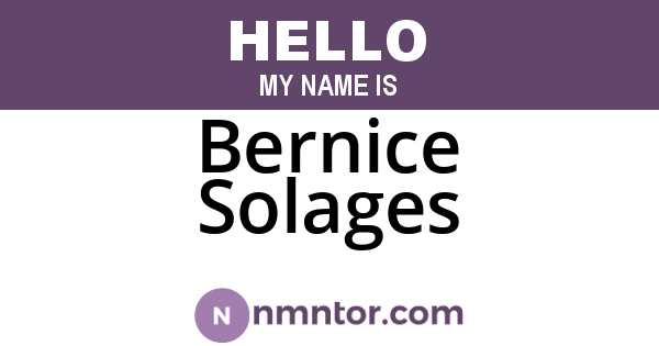 Bernice Solages