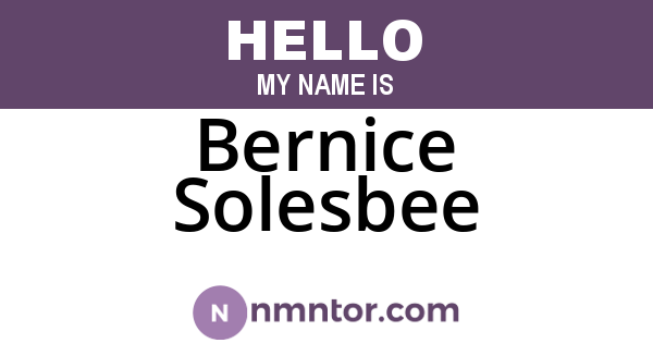 Bernice Solesbee