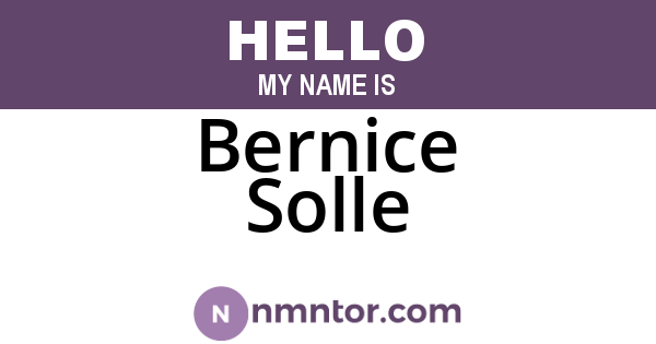 Bernice Solle