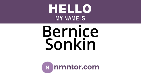 Bernice Sonkin
