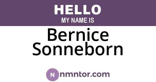 Bernice Sonneborn