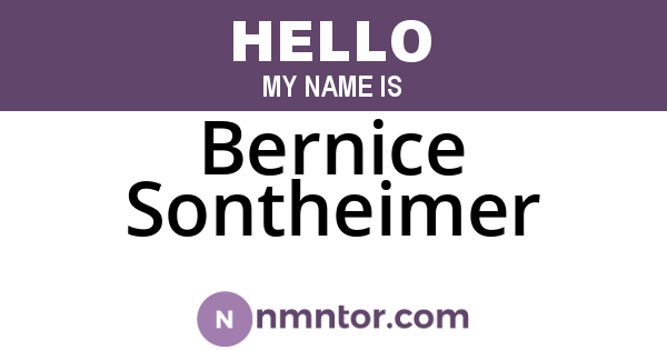 Bernice Sontheimer