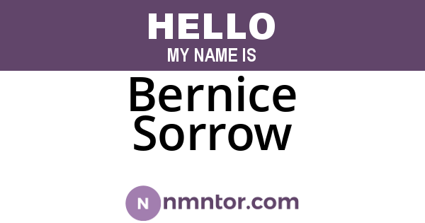 Bernice Sorrow