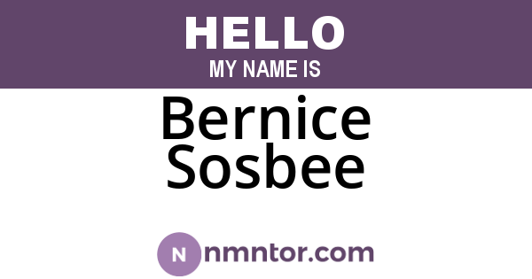 Bernice Sosbee