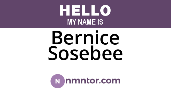 Bernice Sosebee