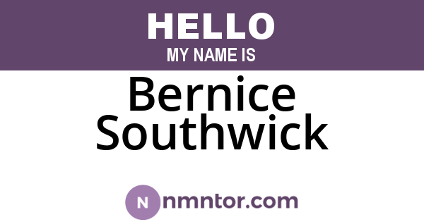 Bernice Southwick
