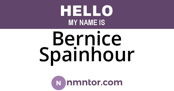 Bernice Spainhour