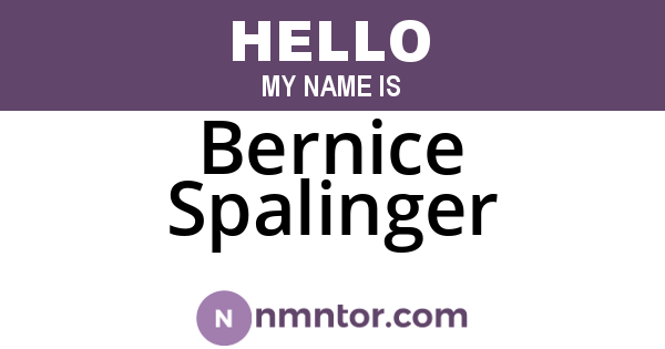 Bernice Spalinger
