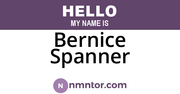 Bernice Spanner