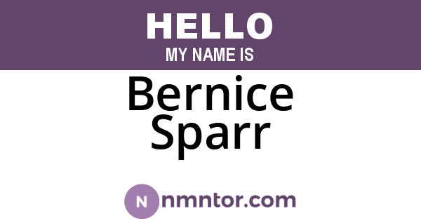 Bernice Sparr