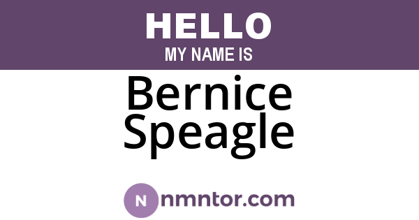 Bernice Speagle
