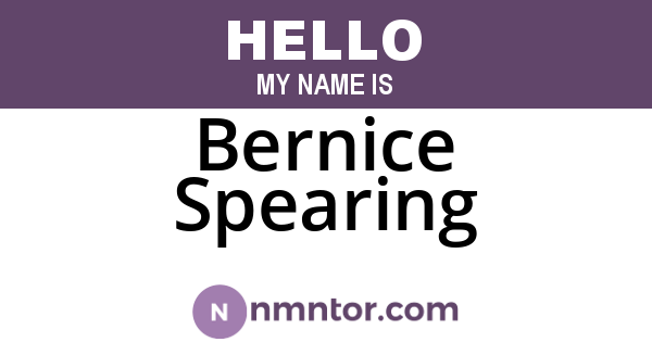 Bernice Spearing