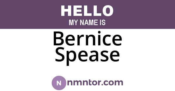 Bernice Spease