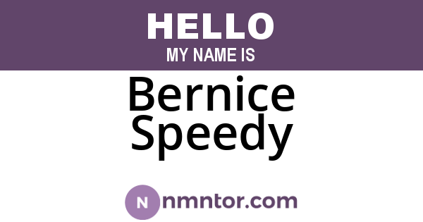 Bernice Speedy