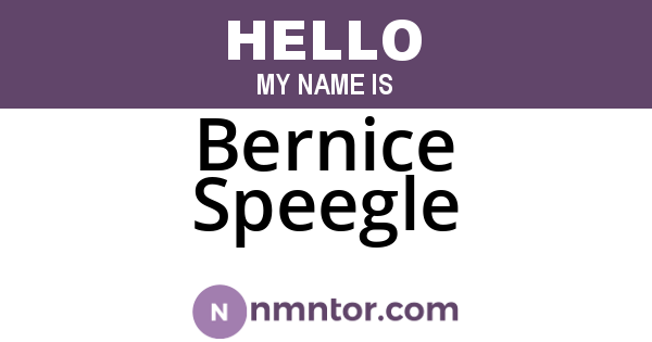 Bernice Speegle