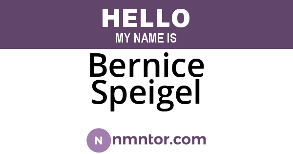 Bernice Speigel
