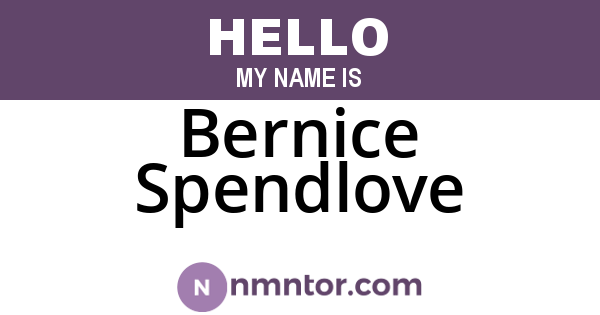 Bernice Spendlove