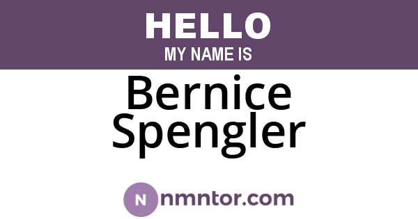 Bernice Spengler