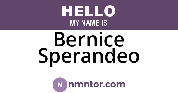 Bernice Sperandeo