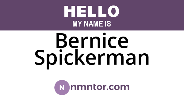 Bernice Spickerman